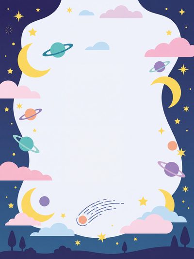 Lune, planètes et ciel de nuit